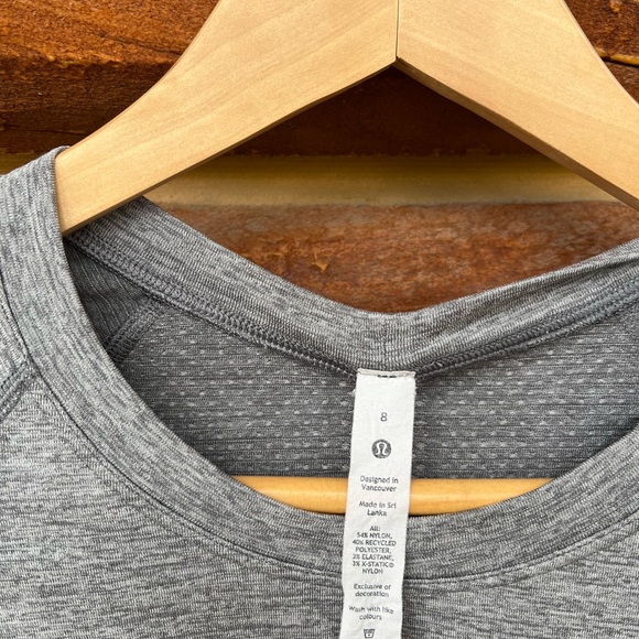 Lululemon Grey Long Sleeve 8 - Picture 2 of 4